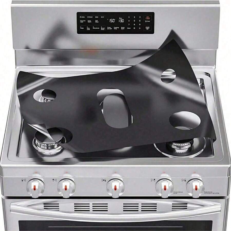 1/2pcs Gas Stove Burner Cover, Stove Top Protector, Gas Stove Burner Pad, Compatible With Samsung Gas Stove, Suitable For Kitchen Cooking, Reusable, Non-Stick, Easy To Clean - Multicolor - View 1