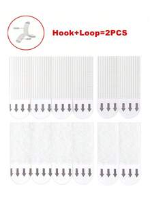 12pcs Picture Hanging Strips Heavy Duty Picture Hanging Kit, Nail-Free Sticky Tape, No-Drill Interlocking Hanging Strips, Double-Sided Removable Wall Hooks, Reusable Wall Fasteners, Heavy Duty Picture Hanging Strips, Sticky Mounting Tape - Multicolor - View 12
