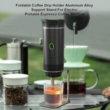 Supporto portatile per macchina da caffè, in lega di alluminio con design pieghevole, accessorio leggero per uso esterno per un facile trasporto e conservazione - Argento - Visualizzare 3
