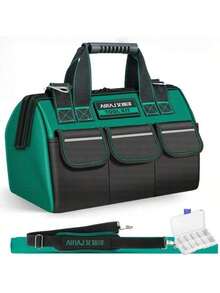 通用五金工具背包，1 件装，重型防水工具包 - 大容量牛津帆布，耐磨收纳整理包，适用于电工，可收纳多种燃烧螺丝、钉子、钻头等工具。 - 彩色 - 查看 16