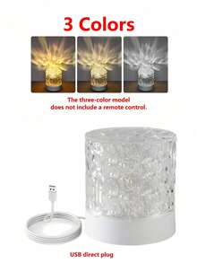 16-Color RGB Aurora Projection Night Light - Plug-In USB, Button Control To Switch Colors, Realistic Aurora Simulation, Suitable For Bedroom, Sleep Aid, Decorative Room (No Installation Required) - Multicolor - View 12