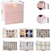 Jewelry Boxes For Women White And Black 6 Layer Large Jewelry Box For Necklace Bracelet Earrings Rings Storage Jewelry Holder Organizer For Girls Gift Rose Gold 6 Layer - RoseGold - View 4