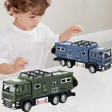 1 Pc Children's Alloy RV Simulation Camping Off-Road Vehicle Toy Travel Truck Boy Car Motorcycle Model - Multicolor - View 5