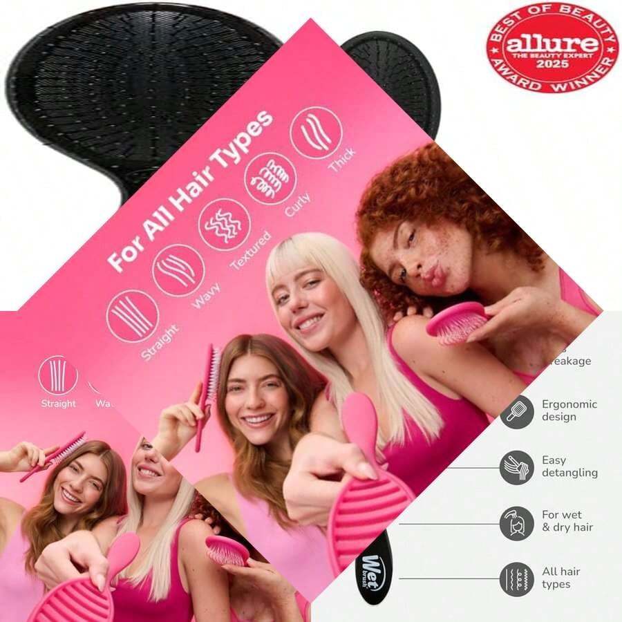 Classic Wet Brush for Effortless Hair Brushing, Ideal for Daily Use - Morado - Ver 1