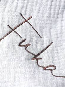 1pc Customized Embroidered Name Rabbit Face Towel/Handkerchief/Bib, Soft Baby Burp Cloth, Decoration Gift For Baby Boys And Girls, Pink/White/Khaki