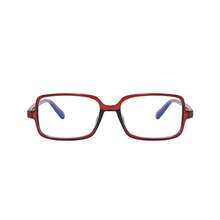 1pc Retro Red Rectangle Clear Lens Glasses For Fashionable Girls - Clear - View 4