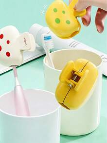 2pcs Portable Toothbrush Holder, Travel Toothbrush Protective Case, Dustproof, Storage Box, Durable Plastic, Washable, White, Red, Yellow, Suitable For Family, Business Travel And Outdoor Adventure, Portable Toothbrush Case, Easy To Clean Material, Waterproof And Dustproof, Travel Kit - Creamy White + Lemon Yellow - View 5