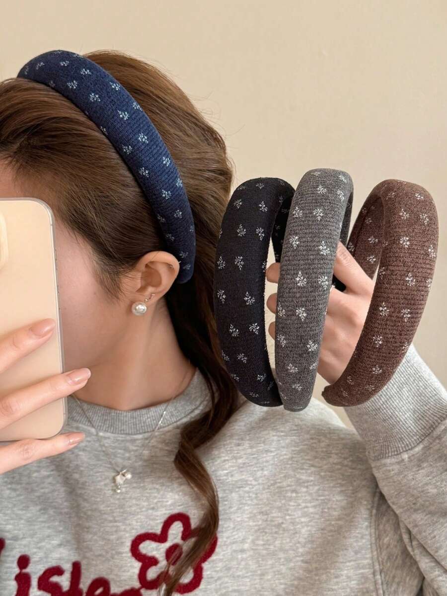 4 Stücke einfache, lässige weiße Blumen Haarband für Frauen, vielseitige elegante Haarzubehör geeignet für den täglichen Gebrauch, können mit Hoodies, Zuhause, Schule, Strand, Arbeit, Party, Urlaub, Geburtstag, Neujahr, Valentinstag, Muttertag, Hochzeit, Musikfestival, Frühling/Herbst/Winter, Haarband, Haarreifen kombiniert werden - Verschiedenfarbig - Übersicht 1