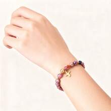 [Pulsera de piedra natural zodiacal con disposición galáctica]Colores de constelaciones cósmicas + piedras de energía natural | Complemento de energía positiva para aumentar las finanzas | Articulo de apoyo a la suerte zodiacal para profesionales/entusiastas de las finanzas - Cáncer - Ver 3