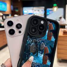 Funda para teléfono con diseño de amigos animados y divertidos, compatible con teléfonos ,  17,  16 Pro Max,  15 Pro Max,  13 y  12. Fabricada en TPU, ofrece protección contra golpes y caídas. Ideal para amantes de la aventura, fanáticos de los dibujos animados, hermanos, cumpleaños y ocasiones especiales. - Negro - Ver 2