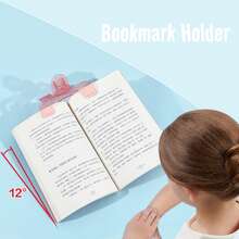 1pc Fixed Bookshelf Bookmark Holder, Minimalist & Practical, Plastic Material, Multi-Functional, Thickened Rolled Edge Design, Non-Slip & Stable, Cute Desktop Accessory, Suitable For Students, Essential For Study And Back To School