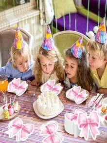 50pcs Pink Irregular Bow Napkins - Elegant Floral Design, Durable And Stylish, Suitable For Girls' Birthday Party, Wedding, Theme Party, Valentine's Day And Other Occasions, Cute Napkins - Multicolor - View 6