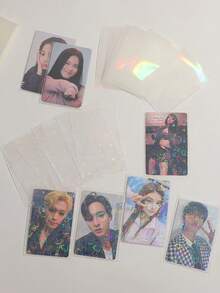 3套（150张，61x91毫米）心形马卡龙色卡套和运动卡保护套，适用于收藏卡、棒球卡、运动卡、游戏卡、照片卡/照片保护套，是返校季必备品。 - 彩色 - 查看 4