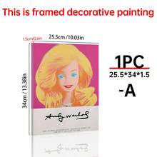 1 pieza Impresión artística en lienzo con diseño de dibujos animados con inspiración retro, póster de arte pop moderno, arte de pared en lienzo, póster de habitación, decoración del hogar, suministros de decoración de habitación, decoración de dormitorio, decoración de sala de estar, marco opcional - 1 pieza - Ver 15