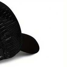 Adjustable Trucker Hat - Unisex Baseball Cap Suitable For Casual Wear - Black - View 2