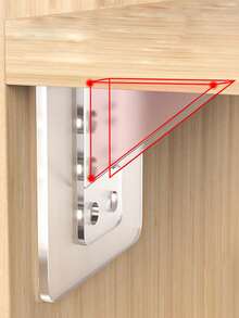 12/8/4/1 Piece Of No-Drill Rack Support Hooks, Transparent Plastic Sticky Wall Hanging Bracket, Suitable For Closet And Cabinet Organization, Easy To Install, Right Angle Support, Invisible Design, Clothes Hanger Hooks, Practical Hooks - Clear - View 7