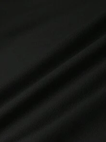 Men's Casual Puzzle Heart & Letter Print Crew Neck Long Sleeve Loose Sweatshirt, Suitable For Spring/Autumn, Commuting, Valentine's Day - Black - View 6