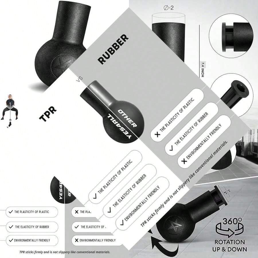 Transforma tu entrenamiento con accesorio de mina terrestre para barras, base de minas terrestres, prensas, filas, rotaciones, sentadillas divididas, se adapta a barras - A. Bomba con barra - Ver 1