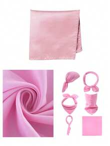 1/3/4 件套免加热卷发器套装，宽缎方巾，女士免加热卷发器，DIY 波浪/卷发造型工具 - 彩色 - 查看 12