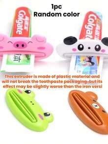 1pc Metal Manual Toothpaste Squeezer - Compression Type Toothpaste Dispenser, Space-Saving Kitchen Supplies, Toothpaste Compressor Suitable For Household Use, Daily Necessities. Also Applicable For Cosmetics, Creams, Medicines, Cat Food And Art Studio Paint Tubes, Reducing Waste, No Electricity Required. Toothpaste Squeezer, Cat Food Squeezer, Plastic Animal-Shaped Toothpaste Dispenser Suitable For Children, A Good Choice For Children's Day Gifts (Random Color And Style) - Multicolor - View 17