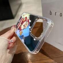 La funda de espejo con diseño navideño de Papá Noel funciona como espejo y es compatible con  17,  16 Pro Max,  15 Pro Max,  13 y  12. Fabricada en TPU, ofrece protección contra golpes y caídas. Un regalo perfecto para familiares, amigos, ocasiones especiales, parejas y celebraciones navideñas, de cumpleaños o festivas. - Plateado - Ver 5