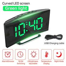 Electronic Alarm Clock Noiseless Design Digital LED Large Display Mirror Electronic Clock Digital Alarm Clock LED Mirror Clocks - Multicolor - View 11