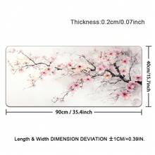 1 tấm lót chuột hình hoa anh đào, thảm trải bàn hoa hồng dễ thương, tấm lót chuột hình hoa anh đào cỡ lớn XXL, tấm lót bàn phím hoa xinh xắn, thảm trải bàn văn phòng dành cho nữ - Nhiều màu - Xem 14