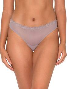 & Tanga de Encaje para Mujer, Paquete de 2, Rosado/Negro, 4X Plus - Rosado/Negro - Ver 5