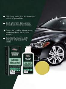 Multi-Purpose Glass Cleaner & Degreaser, Car Windshield, Stovetop Cleaning & Polishing Agent, Removes Oil Stains, Water-Repellent - Multicolor - View 2