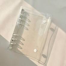 A6 Transparent Multi-Color Binder, Transparent File Folder With Double Snap Design, Can Store Beautiful Photo Albums, Transparent Sticker Books, Binder, Sticker Books, Money Saving, Stationery, Photo Storage Bags, Notebooks, Sticker Books, Office Supplies, School Supplies - Multicolor - View 11