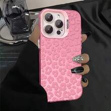 1 funda elegante para teléfono, no incluye cordón ni soporte. 1 funda para teléfono con diseño de corazón de leopardo rosa, compatible con Phone 17ProMax 16 15 14 13 12 11ProMax Pro Xs XS X 7plus 8plus. Silicona a prueba de golpes, estilo vintage femenino, linda y a la moda. Se puede regalar a amigos o a un ser querido. - Rosa - Ver 3