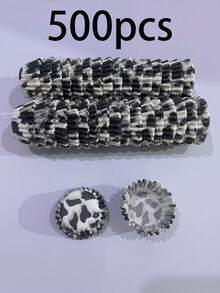 200pcs/500pcs/1000pcs Mini Cupcake Liners, Cow Print Baking Cups, 0.98 Inch Round Baking Cups, Suitable For New Year, Valentine's Day, Birthday And Wedding Party Baking - Multicolor - View 9