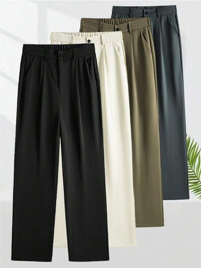 Men's Loose Fit Flared Leg Casual Pants, Relaxed Fit, Spring/Summer/Autumn