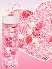 Edible Sprinkles For Valentine's Day And Wedding Cake Decoration, Pink Heart-Shaped Candy Pearls, Perfect For Valentine's Day Cakes And Wedding Party Cakes; Ideal Toppings For Cakes, Cupcakes, Cookies And Ice Cream, Suitable Supplies For Valentine's Day, Mother's Day, Birthdays And Wedding Parties - Multicolor - View 26