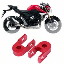 Aumentos de Amortiguador de Colores para Motocicleta - Elevadores Traseros en Aleación de Aluminio Anodizado, Duraderos y Universales - rojo - Ver 2