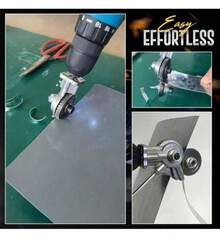 1 MAQUINA DE CORTE PARA TALADRO ELECTRICO ,ACCESORIO DE CORTE , HERRAMIENTA DE CORTE DE METAL FACIL DE USAR PARA CORTE, ADAPTADOR PARA TALADRO - Negro - Ver 2