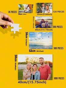 1pc Customized Photo Puzzle, Personalized Puzzle, 35/120/300/500/1000 Pieces, Photo Puzzle, Adult Custom Puzzle, Photo Puzzle, Valentine's Day Gift, Valentine's Day Souvenir, New Year Gift, New Year Souvenir, Family Memory/Gentleman, Baby Toy, Toddler Toy, Preschool Toy, Children's Toy, Customized Photo Puzzle, Reusable - Multicolor - View 9