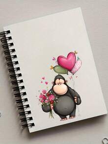 4张可爱动物情人节浪漫爱情DIY UV DTF转印贴纸，适用于工艺品、贺卡、手账、玻璃杯、咖啡杯、杯子、花瓶、笔记本电脑、手机壳、装饰贴纸、插画、剪贴簿、家居装饰，10厘米