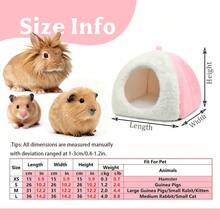 Ninho 3 em 1 para pequenos animais de estimação, cama de esponja espessa adequada para hamsters, porquinhos-da-índia, coelhos e ouriços, casinha e esconderijo multicoloridos para animais. - Multicolorido - Ver 2