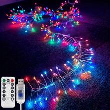 USB Light String, Fireworks Light String, 8 Modes With Remote Control And Timing Function, Suitable For Bedroom Decoration, Wedding Wreath, Birthday Decoration, Wedding Wreath, Party Decoration, Remote Control Light, Timing Light, Dimmable Light - USB - View 15
