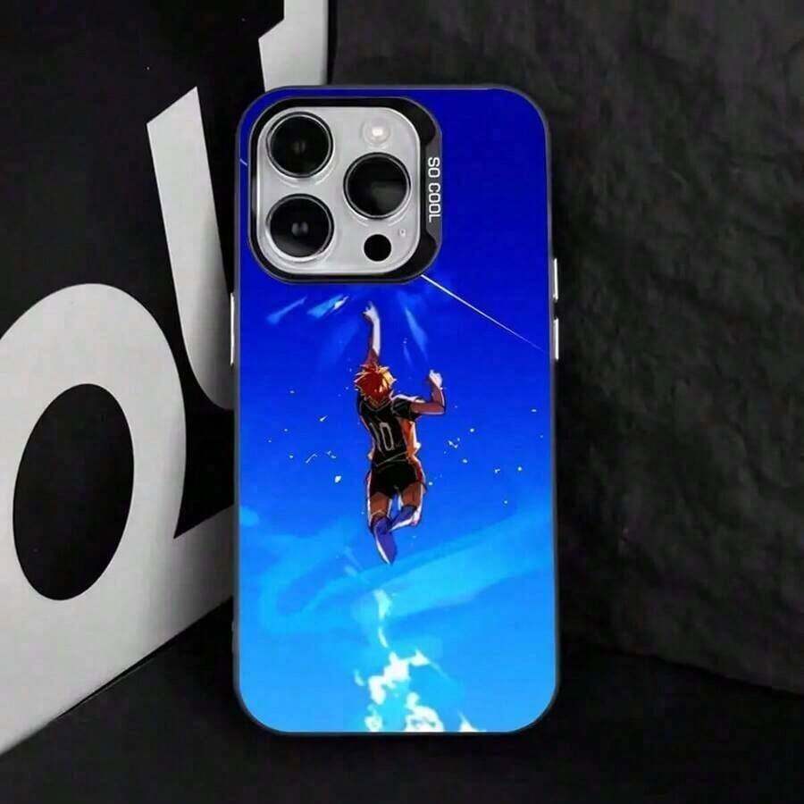 Anime Haikyuu!! Funda para de Karasuno High School compatible con 17, 16, 15, 14, 13, 12, 11, Pro, Max, Plus, Air, a prueba de golpes, mate, negra, rígida - Z7 - Ver 1