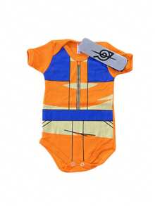Baby Boy Bodysuit + Themed Headband For Monthly Milestones - trái cam - Xem 2
