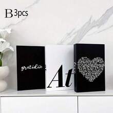 3pcs Faux Book Decor, Luxury Decorative Books, Living Room Decor, Home Decor, Coffee Table Books, Modern Stylish Decorative Books, Stackable Display Books, Hotel Decor, Gifts