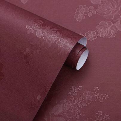 1 Roll Of Green Rose Pattern Wallpaper Peel And Peel PVC Self-Adhesive Wall Sticker Hotel Bathroom Home Renovation Sticker Desktop Countertop Furniture Decoration Easy To Install Wallpaper17.7inX39.3/118.1/196.8in 17.7inX39.3/118.1/196.8in