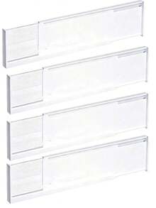 8/4/2/1 Pc Adjustable Drawer Dividers, Suitable For Clothes, Expandable Kitchen Drawer Organizers, Plastic Wardrobe Dividers, 3.35 Inch Height, 10.91-20.67 Inch Size, Double-Sided Adhesive, Decorative Use: Autumn Decor, Holiday Decor, Room Decor, Home Decor, Bedroom Decor - White - View 12