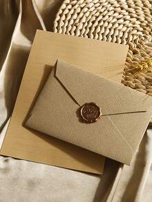 10pcs Envelopes, Office Envelopes, Wedding Invitation Cards, Western Business Invitation Letters, Holiday Gifts, Party Decoration Envelopes, Multi-Style & Multi-Color Wool-Like Texture, DIY Handmade Storage, Solid Color Invitations - Multicolor - View 8
