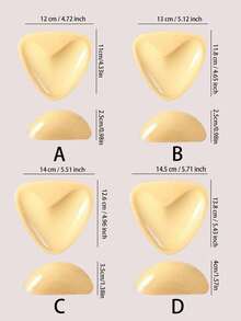 2 Pcs Double-Sided Adhesive Bra Pads, Push Up Small Breasts To Make Them Look Bigger. Suitable For Swimsuits, Bikinis, And Tights. Waterproof And Sweat-Proof. Strong Adhesive. Reusable Inserts. Invisible And Traceless Bra Pads. - Multicolor - View 12