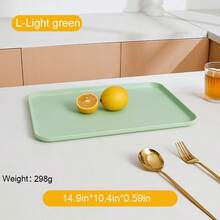 1 pieza Bandeja de plástico PP reutilizable - Para galletas, aperitivos, platos cocidos, snacks, postres, presentación de frutas, presentación de alimentos para fiestas, bandeja apilable para encimera de cocina, disponible en 2 tamaños - Multicolor - Ver 12