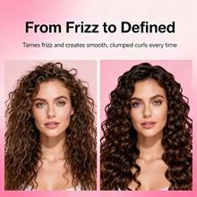 Curl Defining Brush With Capturing Sides - Creates Defined Curls Tames Frizz, With A Precision Tip Sectioning - Styling Brush Wavy To Curly Hair On Wet Or Dry Use Pink - Màu vàng - Xem 3