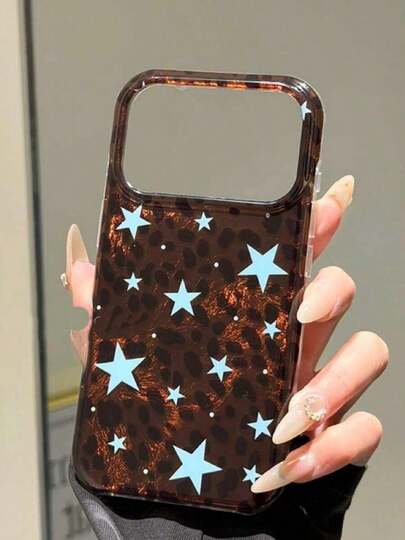 Funda de teléfono minimalista con estampado de leopardo vintage Maillard compatible con Apple 17 Pro Max, 16 Pro, Nuevo 13, 14 Pro, 15 Pro, funda protectora de Body completo y creativa